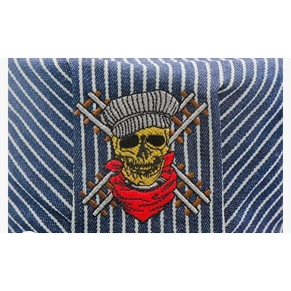Choo Choo Mikeys Hell On The Rails Engineer Hat Skull & Crossbones Embroidery - Picture 4 of 11